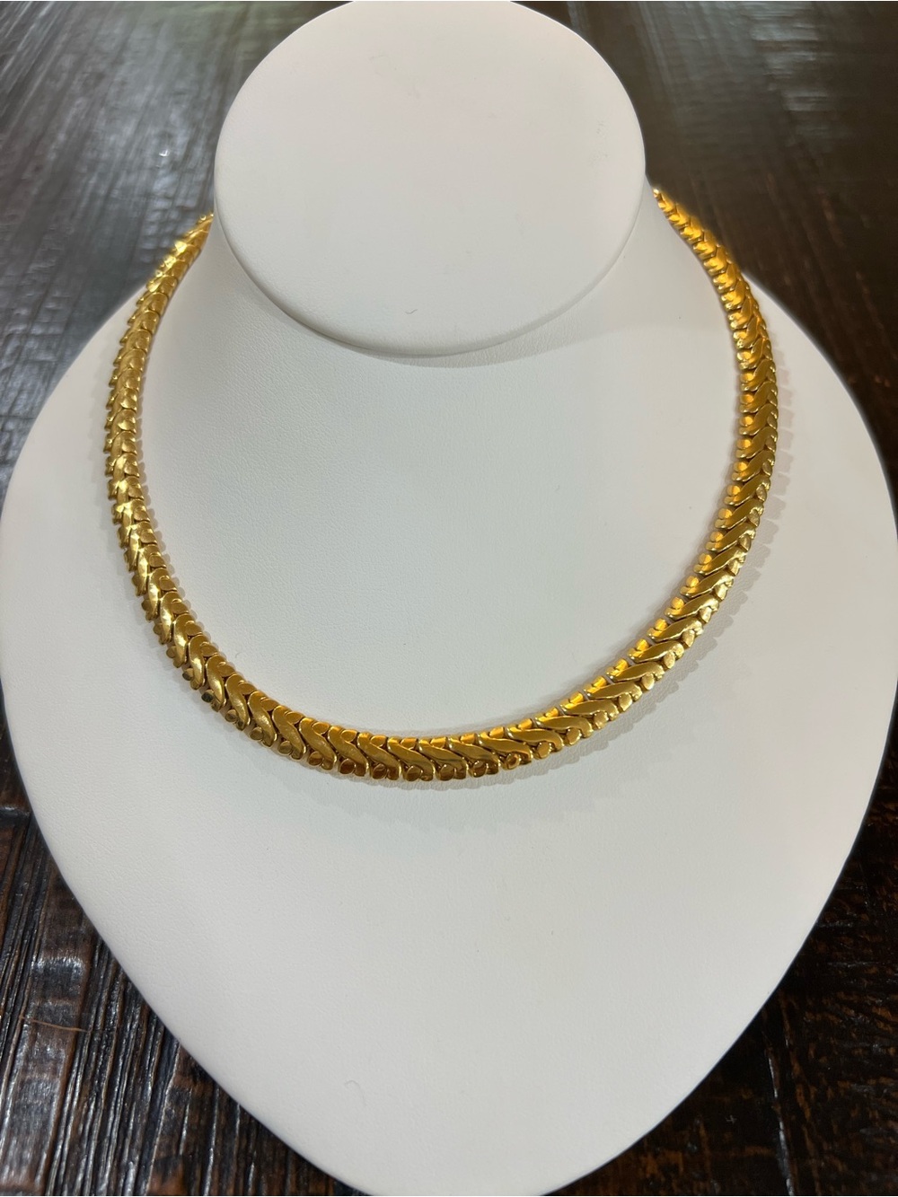 Vintage Monet Gold Tone Serpentine S Link Chain Necklace 17” Signed